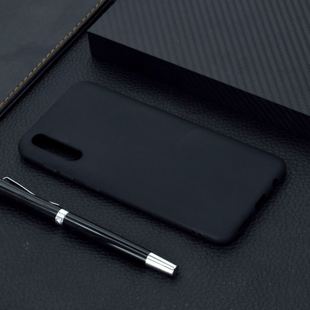 Wewoo - Coque Souple Pour Galaxy A50 Candy Color TPU Case Noir - Coque, étui smartphone