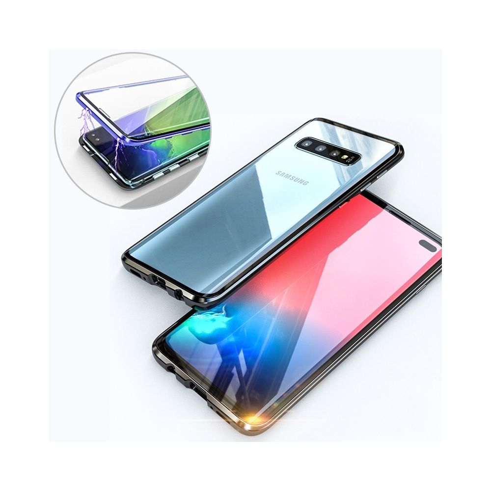 Wewoo - Coque Rigide Ultultra Slim Étui à rabat magnétique en verre trempé à double absorption avec adsorption et cadre angulaire pour Galaxy S10 - Coque, étui smartphone