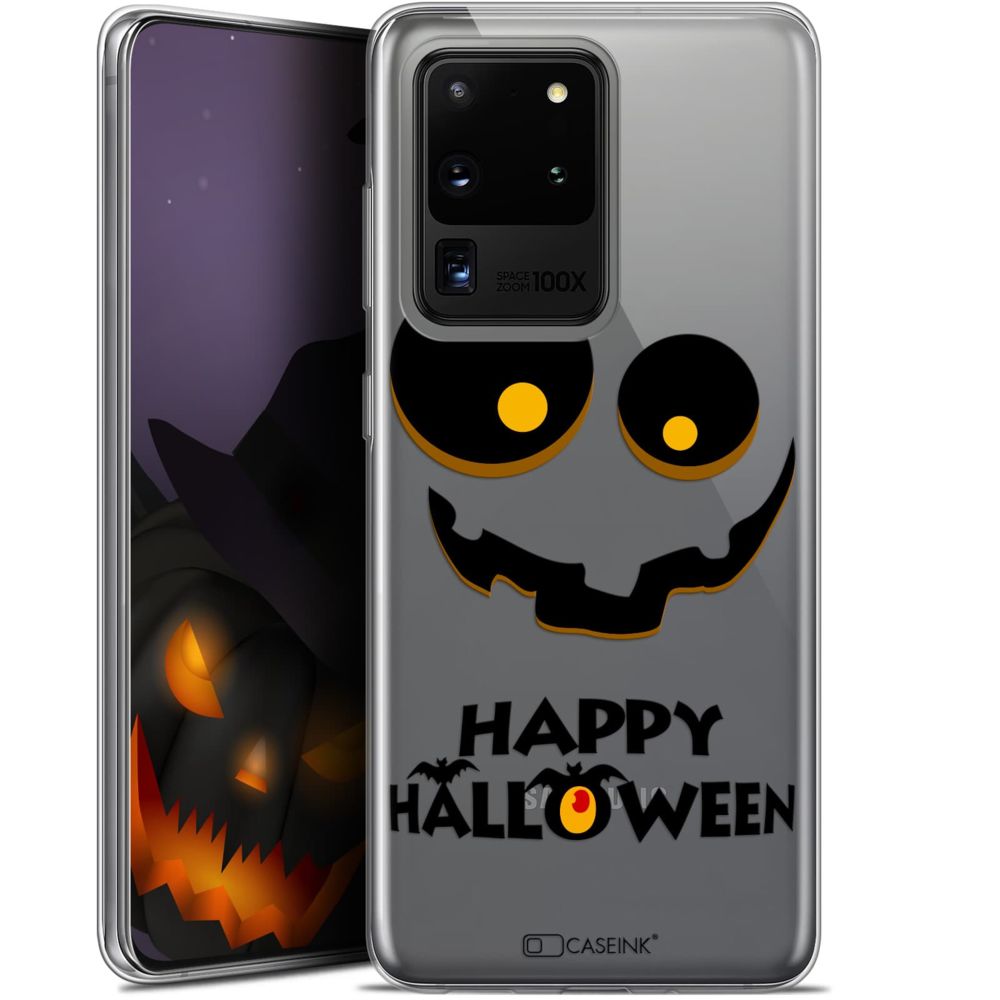 Caseink - Coque Pour Samsung Galaxy S20 Ultra (6.9 ) [Gel HD Collection Halloween Design Happy - Souple - Ultra Fin - Imprimé en France] - Coque, étui smartphone