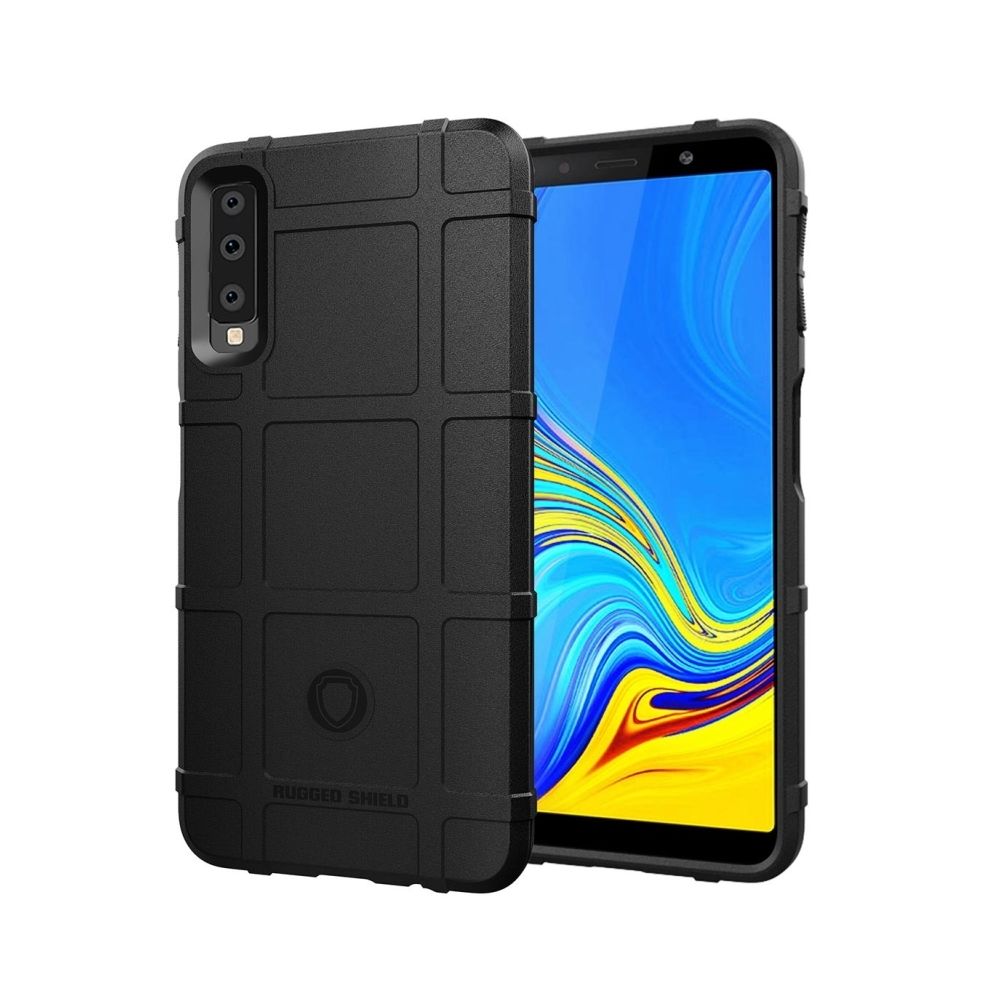 Wewoo - Coque Housse en silicone de couverture protection antichoc complète pour Galaxy A7 2018 (Noir) - Coque, étui smartphone