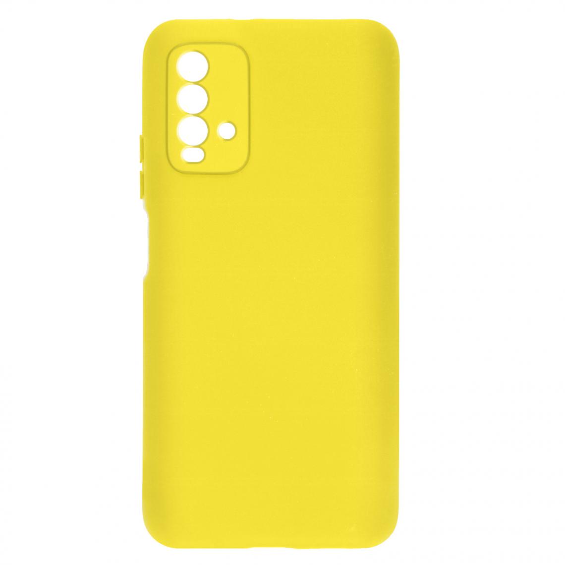 Avizar - Coque Xiaomi Redmi 9T Silicone Semi-rigide Finition Soft Touch Fine jaune - Coque, étui smartphone