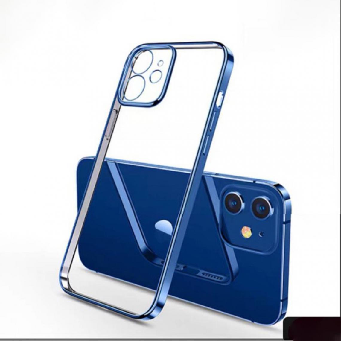 Sulada - Coque en TPU cadre de galvanoplastie ultra fin clair bleu pour votre Apple iPhone 12 Pro Max - Coque, étui smartphone