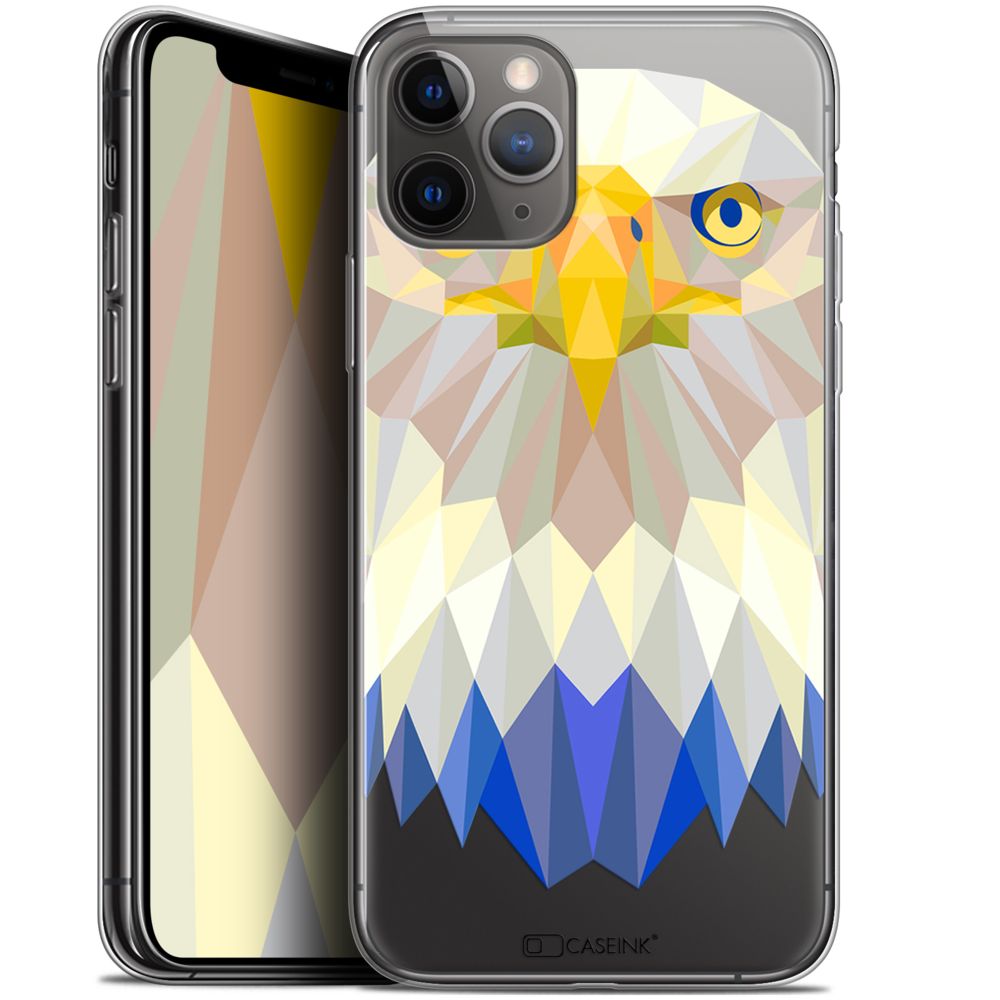Caseink - Coque Pour Apple iPhone 11 Pro (5.8 ) [Gel HD Polygon Series Animal - Souple - Ultra Fin - Imprimé en France] Aigle - Coque, étui smartphone