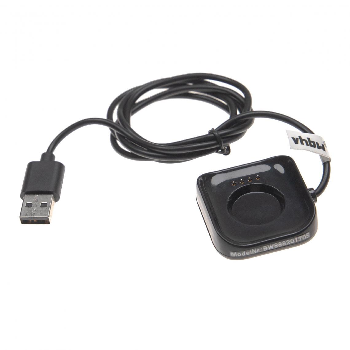 Vhbw - vhbw Câble de charge compatible avec Oppo Watch (41mm) smartwatch, montre de fitness - Station de charge, noir - Accessoires montres connectées