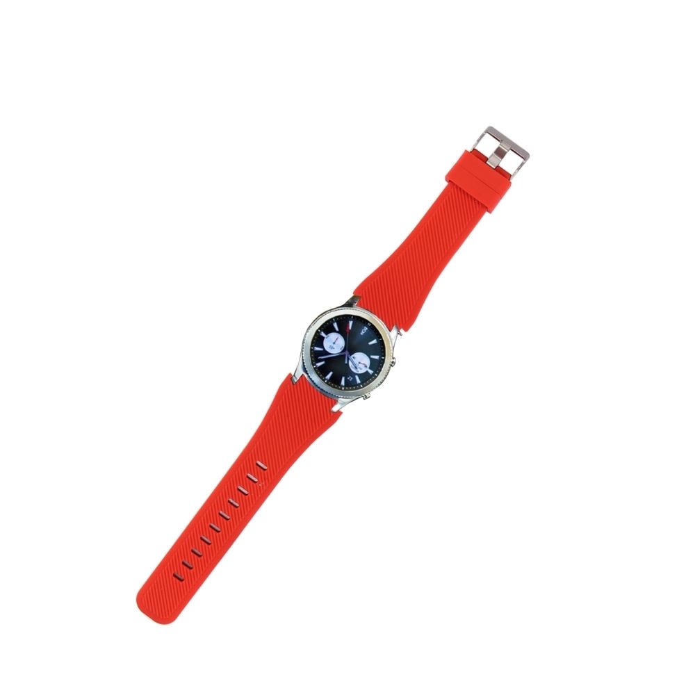 Wewoo - Bracelet rouge pour le en silicone de montre intelligente de Samsung Gear S3 Classic, longueur: environ 22.4cm - Bracelet connecté