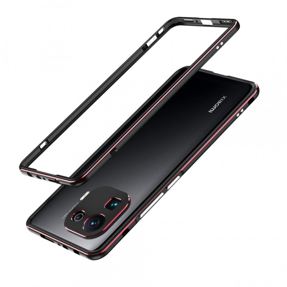 Other - Bumper en métal Style de lumières polaires noir/rouge pour votre Xiaomi Mi 11 Pro - Coque, étui smartphone