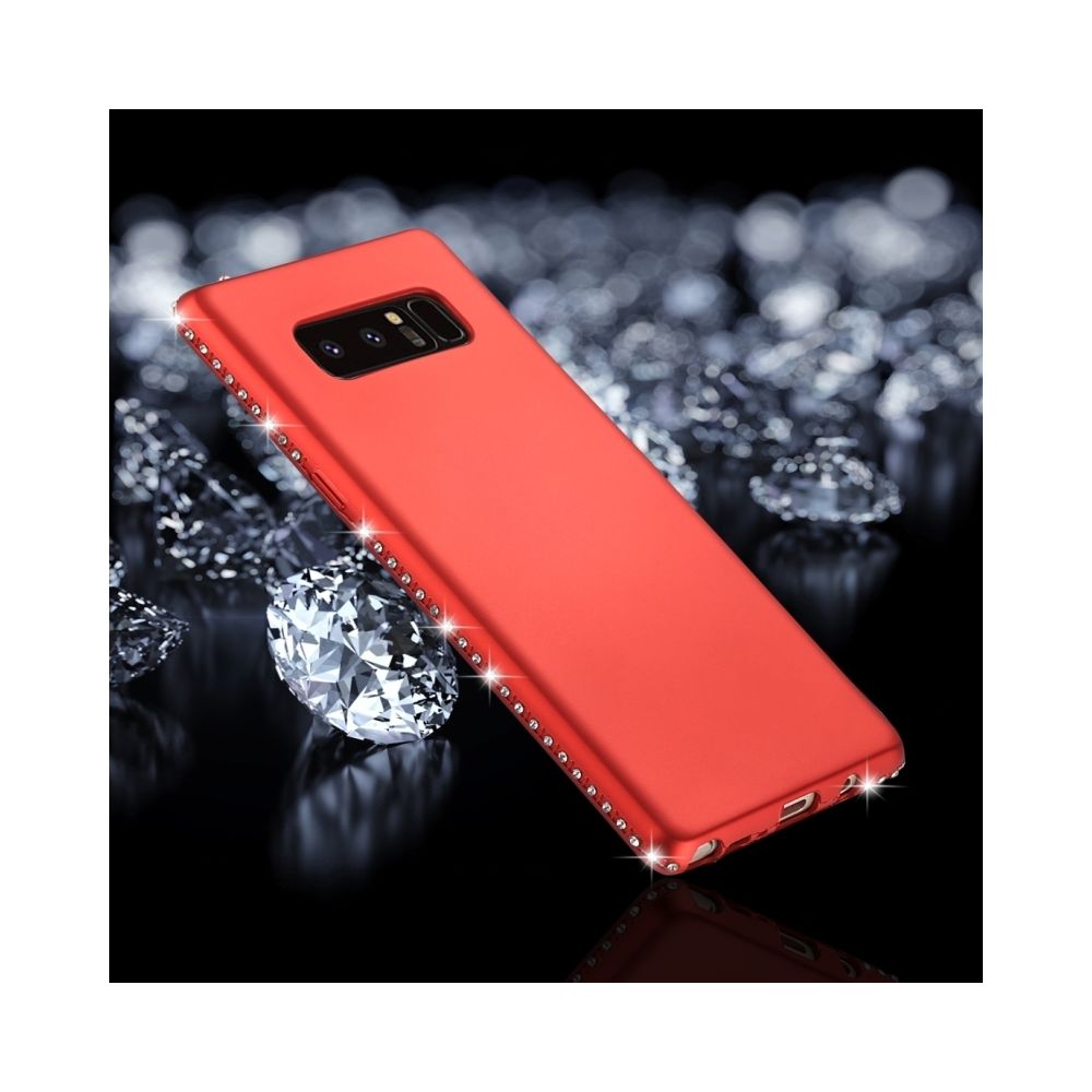 Wewoo - Coque rouge pour Samsung Galaxy Note 8 Côtés décor de cristal givré Soft TPU étui de protection arrière - Coque, étui smartphone
