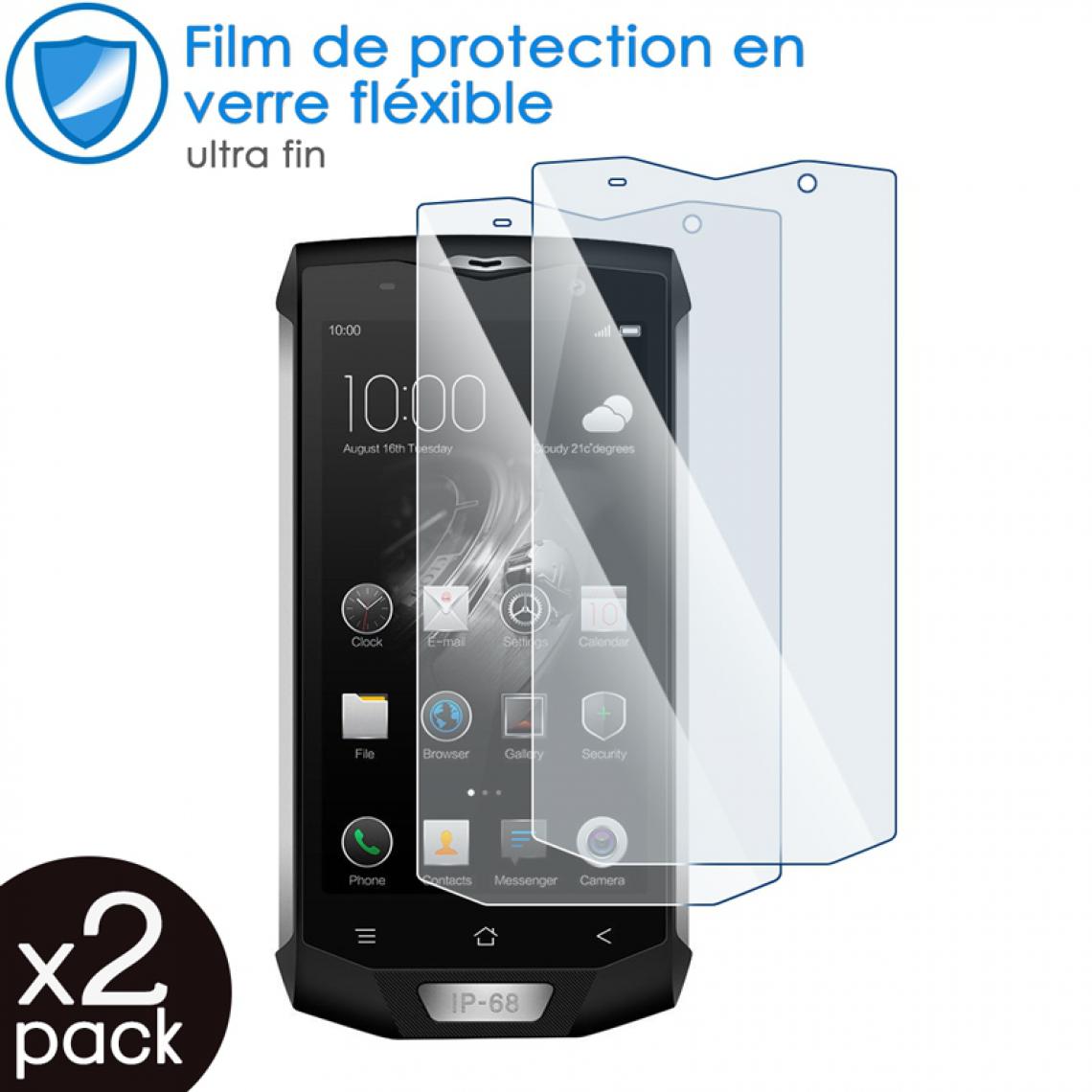 Karylax - Film de Protection d'écran en Verre Fléxible Dureté 9H pour Smartphone Blackview BV8000 Pro (Pack x2) - Protection écran smartphone