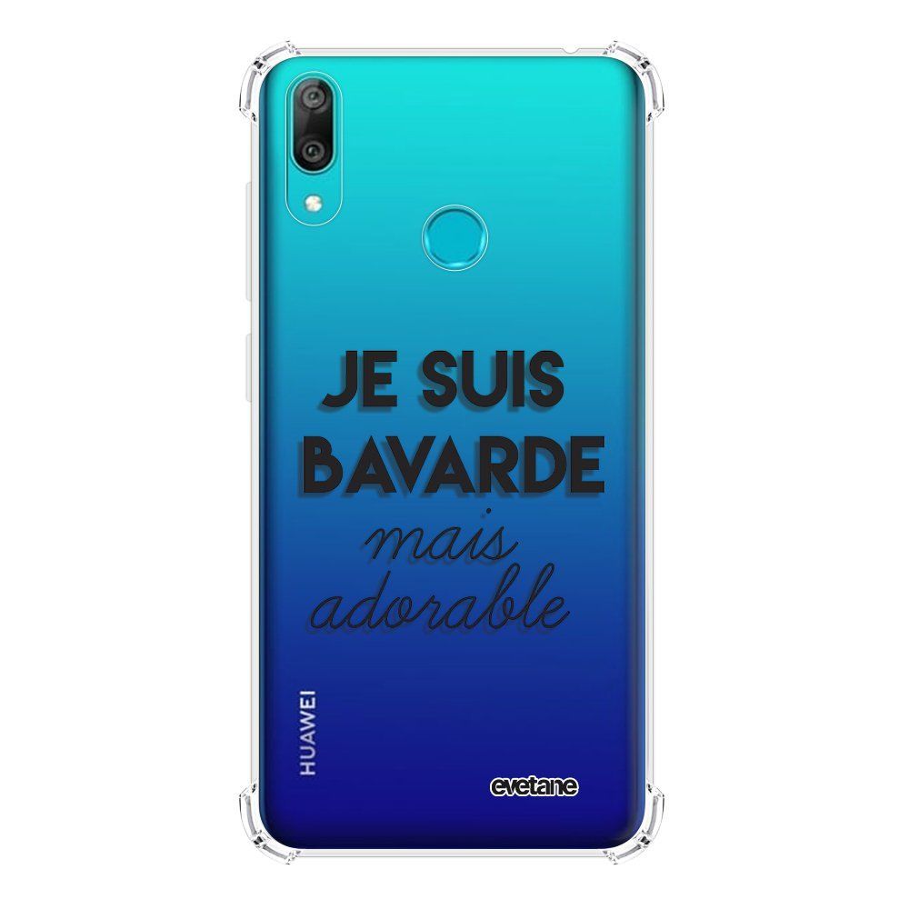 Evetane - Coque Huawei Y7 2019 anti-choc souple avec angles renforcés transparente Bavarde Mais Adorable Evetane - Coque, étui smartphone