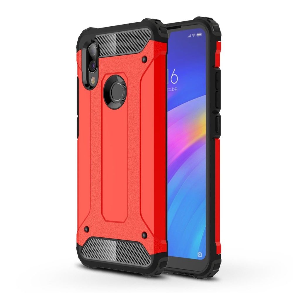 marque generique - Coque en TPU armure blindée hybride rouge pour votre Xiaomi Redmi 7 - Coque, étui smartphone
