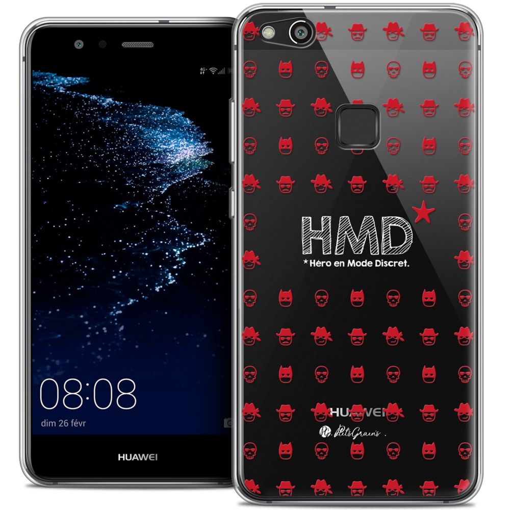 Caseink - Coque Housse Etui Huawei P10 LITE (5.2 ) [Crystal Gel HD Collection Petits Grains ? Design HMD* Hero en Mode Discret - Souple - Ultra Fin - Imprimé en France] - Coque, étui smartphone