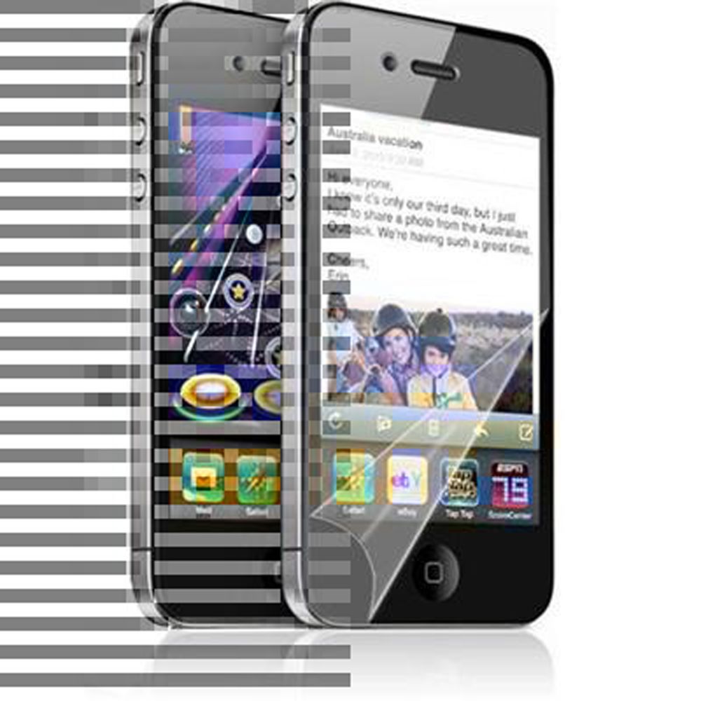 Caseink - Pack 10 Films de protection (5 Avant + 5 Arrière) Clear HD ? iPhone 4 / 4S - Protection écran smartphone