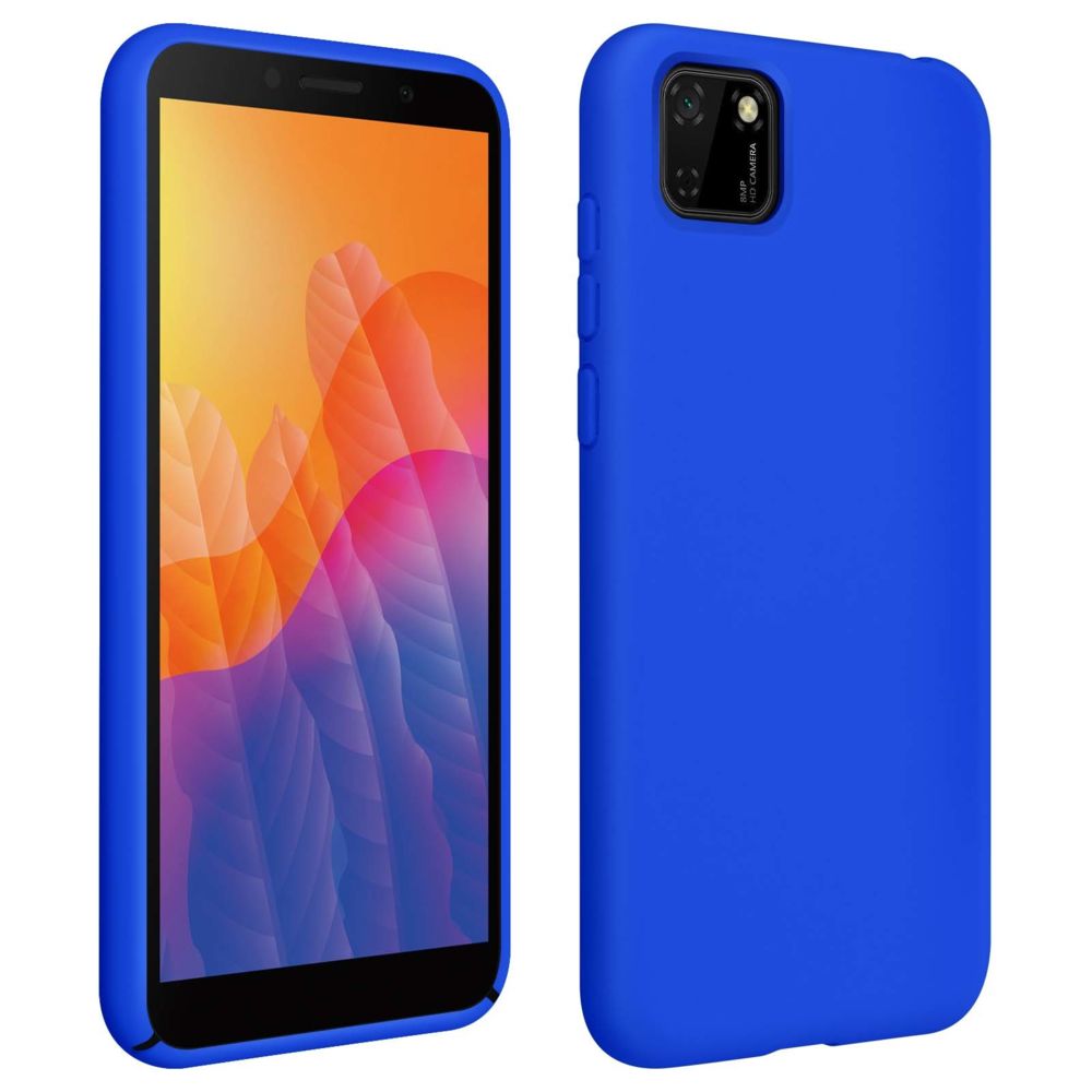 Avizar - Coque Huawei Y5p Silicone Semi-rigide Finition Soft Touch Bleu - Coque, étui smartphone