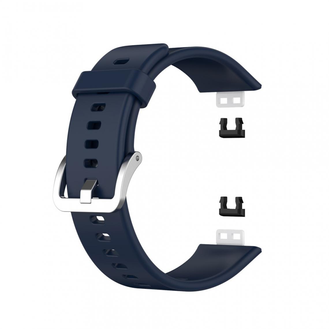 Other - Bracelet en silicone Boucle souple bleu nuit pour votre Huawei Watch Fit 2020 - Accessoires bracelet connecté