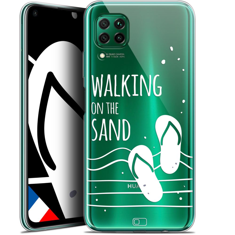 Caseink - Coque Pour Huawei P40 Lite (6.4 ) [Gel HD Collection Summer Design Walking on the Sand - Souple - Ultra Fin - Imprimé en France] - Coque, étui smartphone
