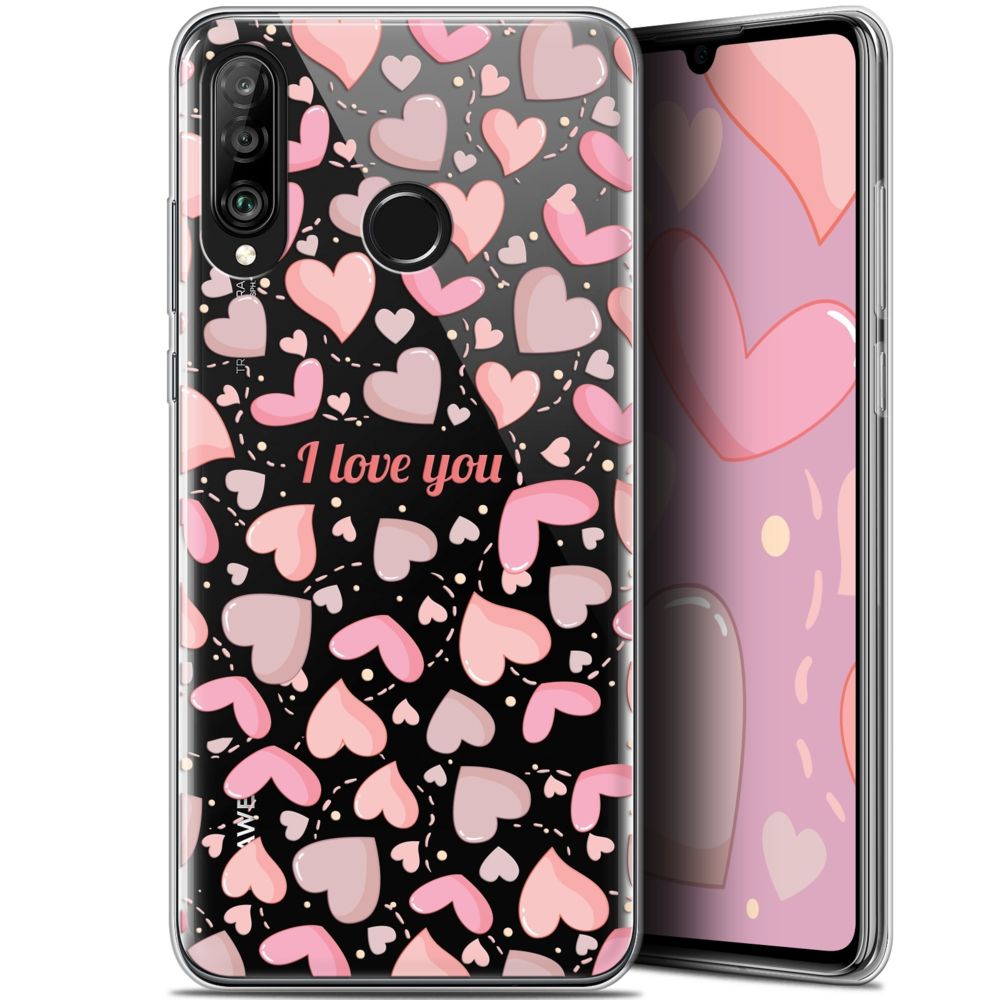 Caseink - Coque Pour Huawei P30 Lite (6.2 ) [Gel HD Collection Love Saint Valentin Design I Love You - Souple - Ultra Fin - Imprimé en France] - Coque, étui smartphone