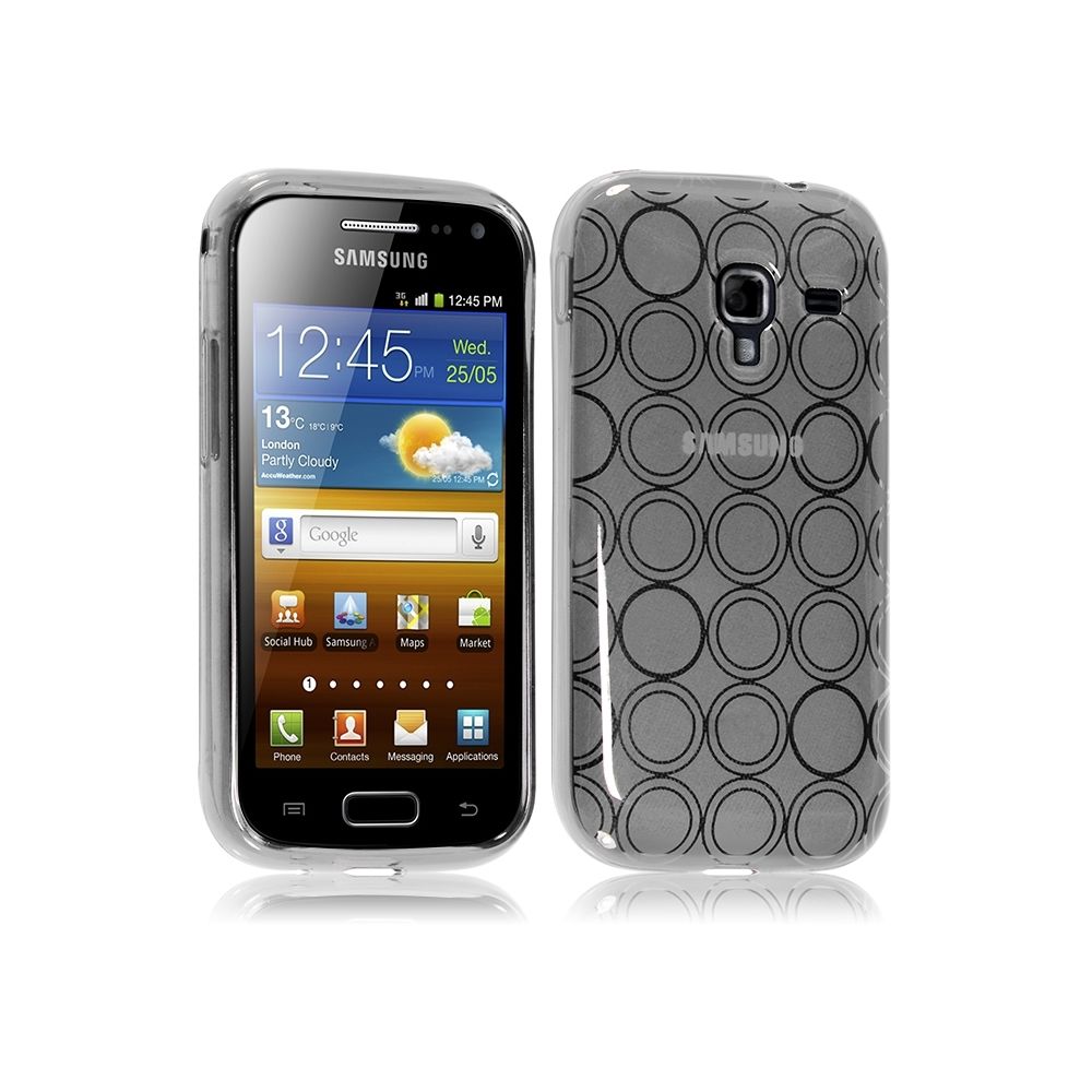 Karylax - Coque Style Cercle pour Samsung Galaxy Ace 2 i8160 Couleur Gris Translucide - Autres accessoires smartphone