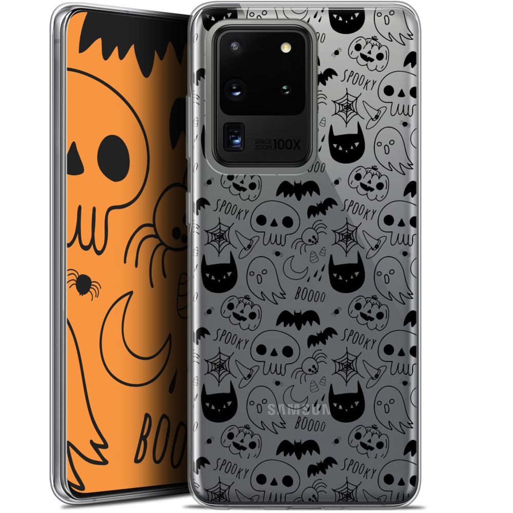 Caseink - Coque Pour Samsung Galaxy S20 Ultra (6.9 ) [Gel HD Collection Halloween Design Spooky - Souple - Ultra Fin - Imprimé en France] - Coque, étui smartphone