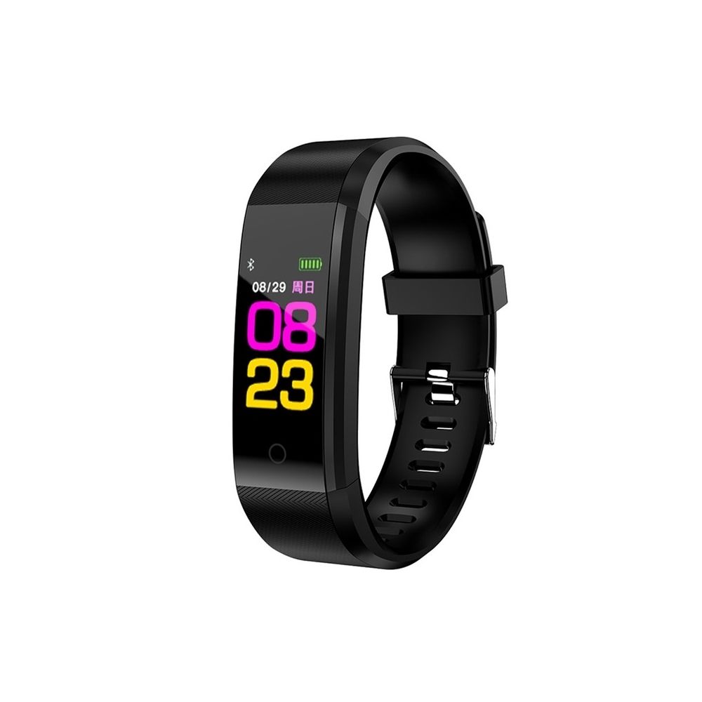 Wewoo - Bracelet connecté ID115 Plus Smart Fitness Cardiofréquencemètre Tensiomètre Podomètre Santé Course à Pied Sport SmartWatch pour IOS Android noir - Bracelet connecté