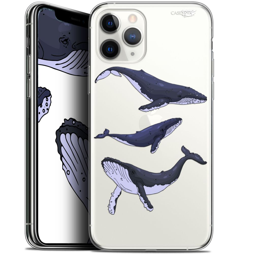 Caseink - Coque arrière Apple iPhone 11 Pro (5.8 ) Gel HD [ Nouvelle Collection - Souple - Antichoc - Imprimé en France] Les 3 Baleines - Coque, étui smartphone