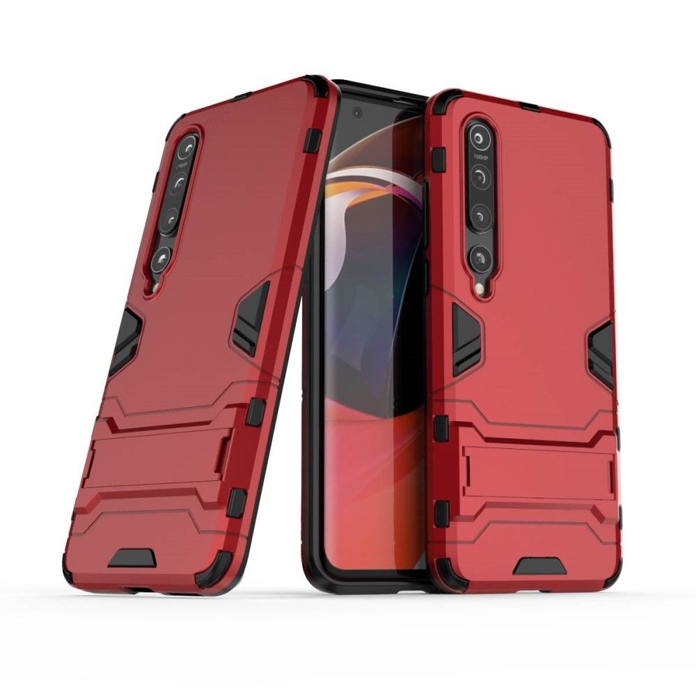 Generic - Coque en TPU 2 en 1 avec béquille rouge pour votre Xiaomi Mi 10 - Coque, étui smartphone