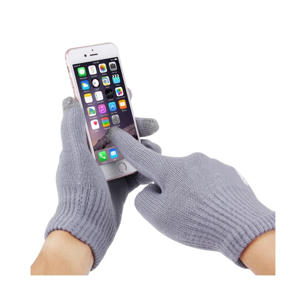 Wewoo - Gants tactiles pour iPad gris l'pour iPhone, Galaxy, Huawei, Xiaomi, HTC, Sony, LG et autres appareils à écran tactile les femmes, trois doigts - Autres accessoires smartphone