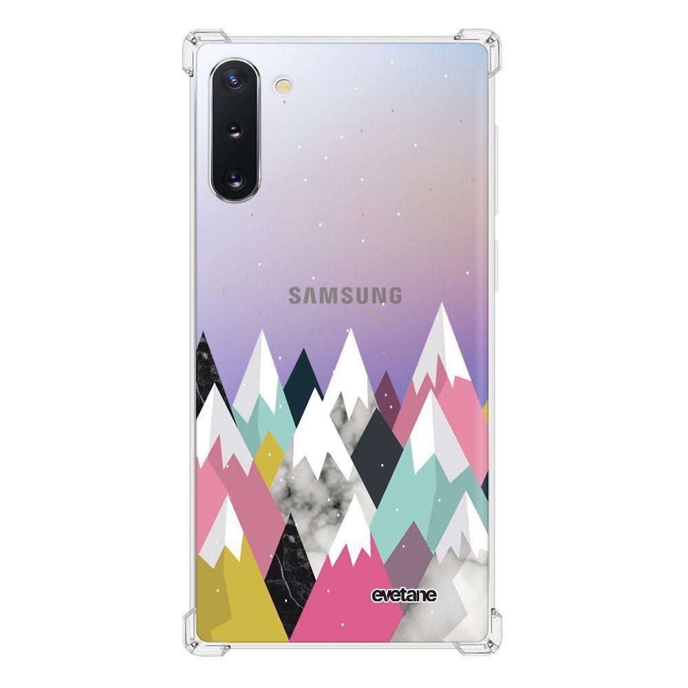 Evetane - Coque Samsung Galaxy Note 10 anti-choc souple avec angles renforcés transparente Montagnes Evetane - Coque, étui smartphone
