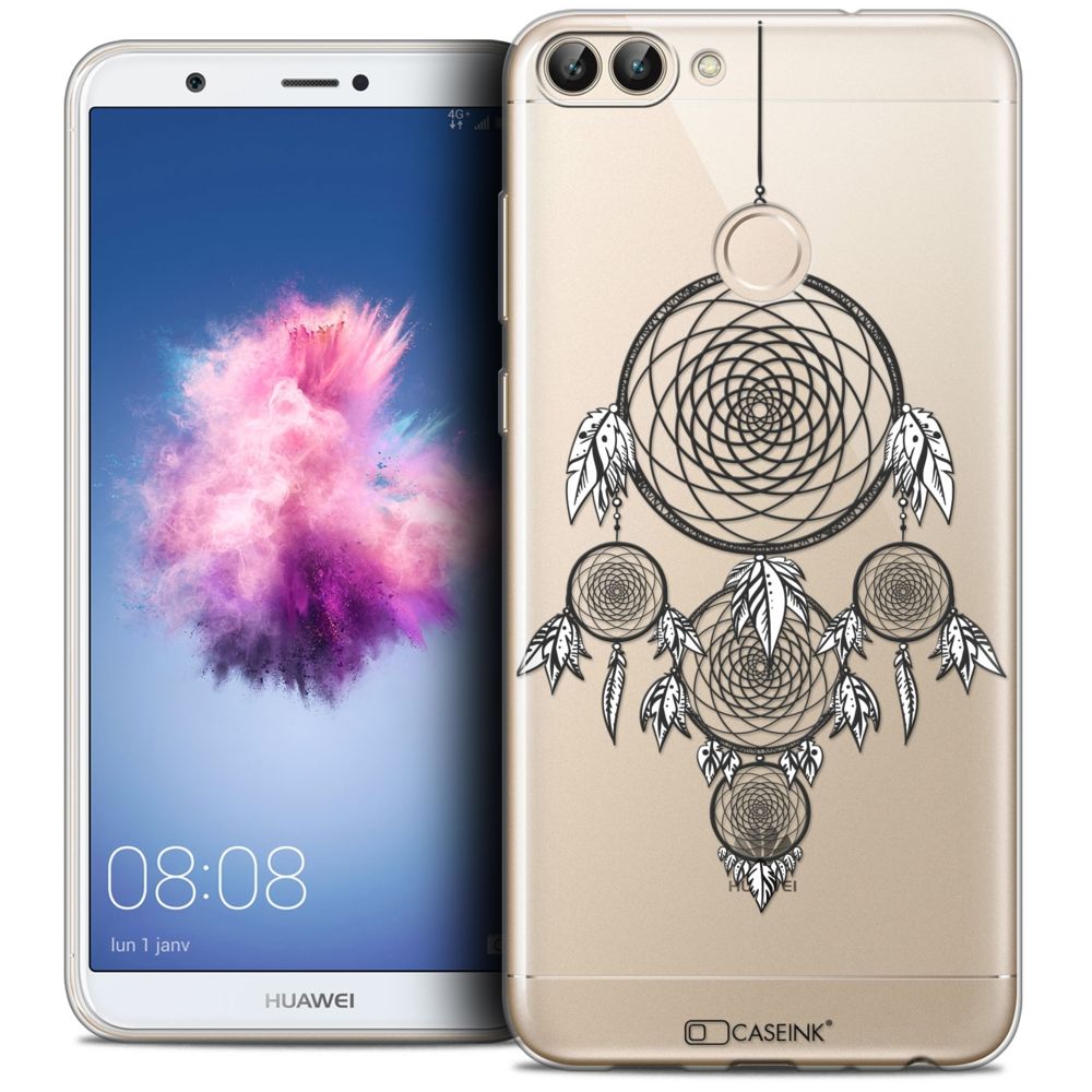 Caseink - Coque Housse Etui Huawei P Smart (5.7 ) [Crystal Gel HD Collection Dreamy Design Attrape Rêves NB - Souple - Ultra Fin - Imprimé en France] - Coque, étui smartphone