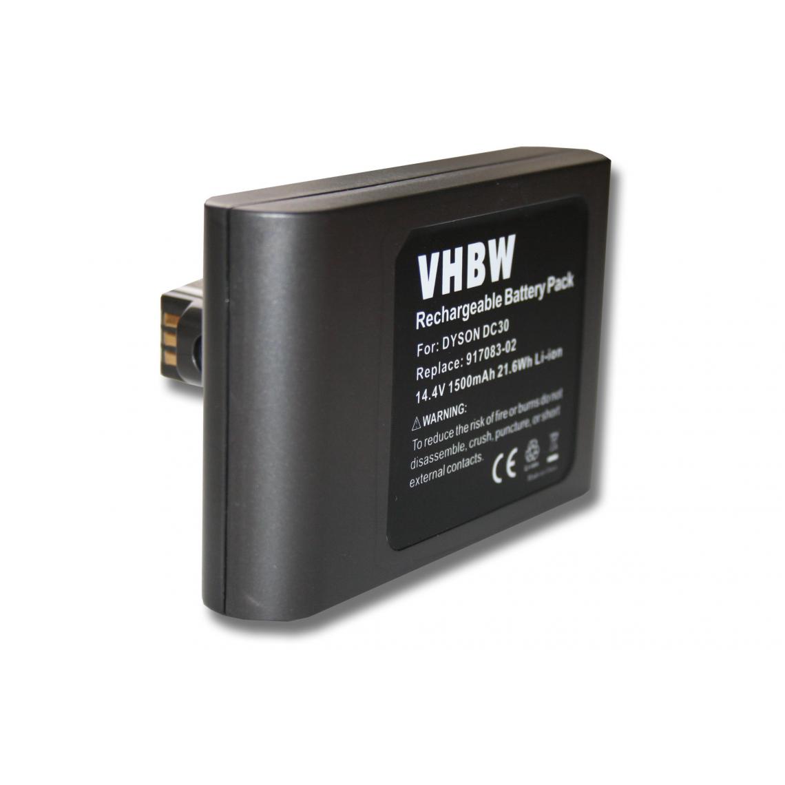 Vhbw - vhbw Batterie remplacement pour Dyson 17183-01-03, 18173-01-03, 917083-02 pour aspirateur, robot électroménager (1500mAh, 14,4V, Li-ion) - Accessoire entretien des sols