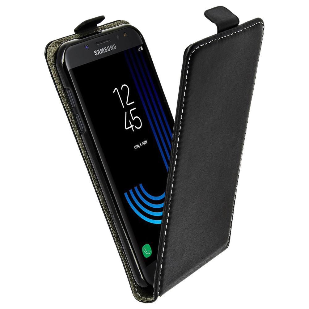Avizar - Housse Samsung Galaxy J5 2017 Etui Clapet Rabat Vertical Porte-carte Noir - Coque, étui smartphone