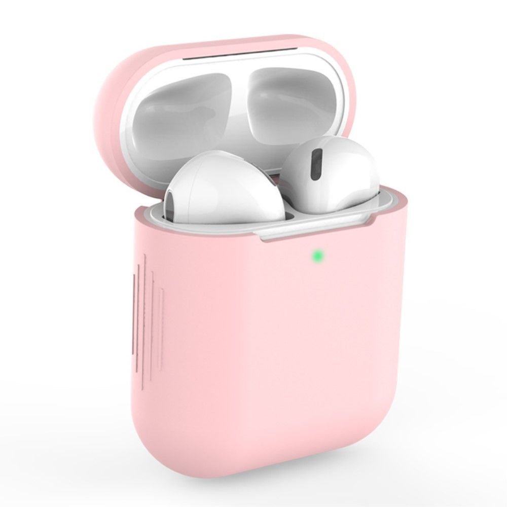 marque generique - Coque en silicone avec chargement sans fil rose clair pour votre Apple AirPods (2019)/(2016) - Coque, étui smartphone