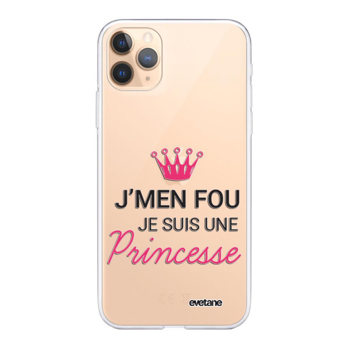 Evetane - Coque iPhone 11 Pro souple transparente Je suis une princesse Motif Ecriture Tendance Evetane - Coque, étui smartphone