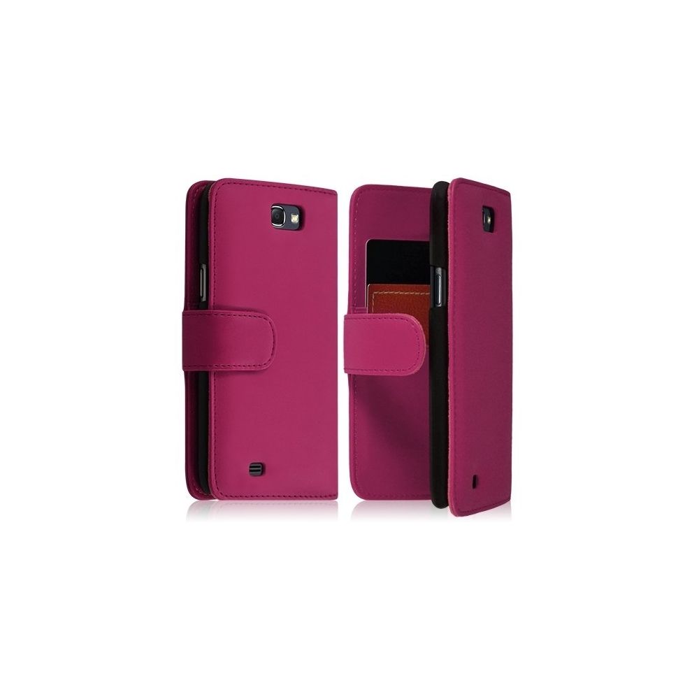 Karylax - Housse Coque Etui Portefeuille pour Samsung Galaxy Note 2 couleur ROSE FUSHIA - Autres accessoires smartphone