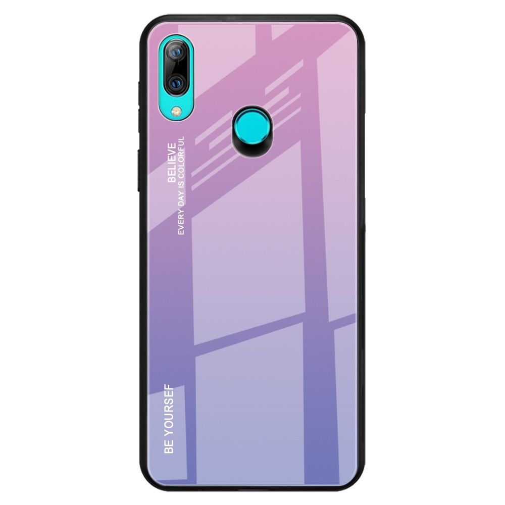 Wewoo - Coque Pour Huawei P Smart Z Gradient Color Glass Case Light Purple - Coque, étui smartphone