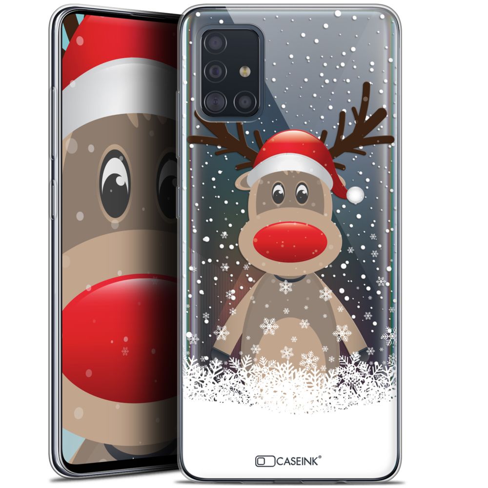 Caseink - Coque Pour Samsung Galaxy A51 (A515) (6.5 ) [Gel HD Collection Noël 2017 Design Cerf au Bonnet - Souple - Ultra Fin - Imprimé en France] - Coque, étui smartphone