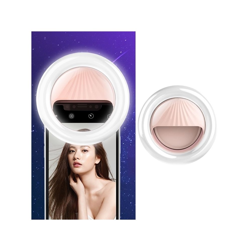 Wewoo - Lumière Selfie Beauté rechargeable Light Clip Light Fill Fill (Rose) - Autres accessoires smartphone