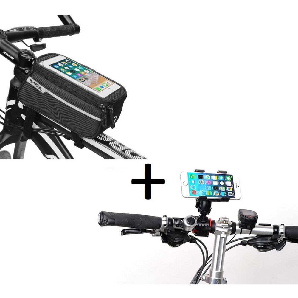 Shot - Pack Velo pour SONY Xperia XA2 Ultra Smartphone (Support Velo Guidon + Pochette Tactile) VTT Cyclisme (NOIR) - Chargeur secteur téléphone