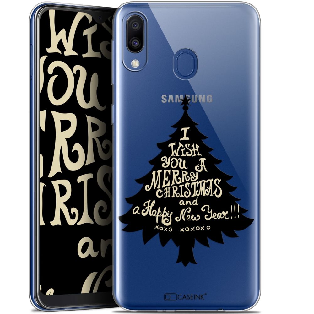 Caseink - Coque Pour Samsung Galaxy M20 (6.3 ) [Gel HD Collection Noël 2017 Design XOXO Tree - Souple - Ultra Fin - Imprimé en France] - Coque, étui smartphone