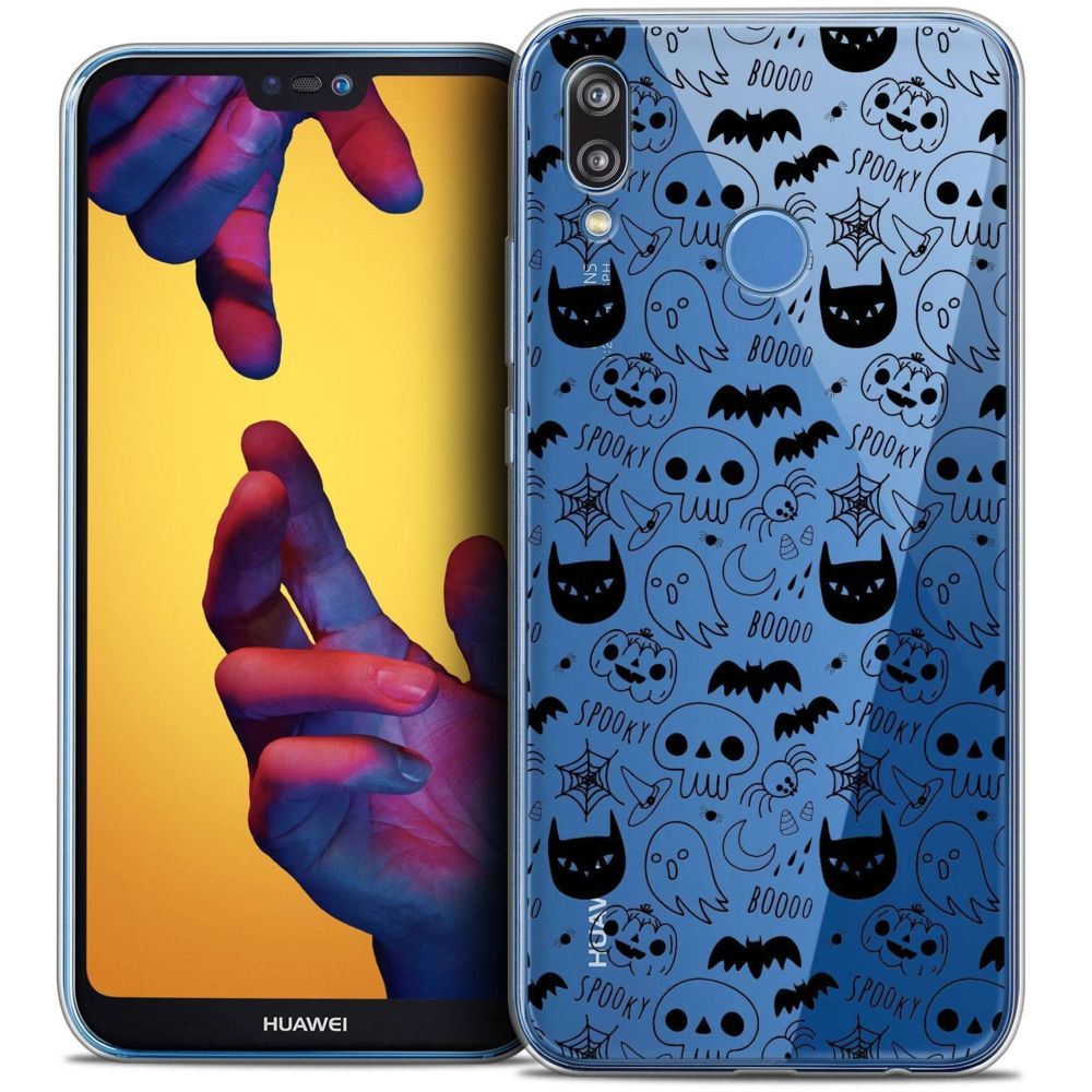 Caseink - Coque Housse Etui Huawei P20 LITE (5.84 ) [Crystal Gel HD Collection Halloween Design Spooky - Souple - Ultra Fin - Imprimé en France] - Coque, étui smartphone