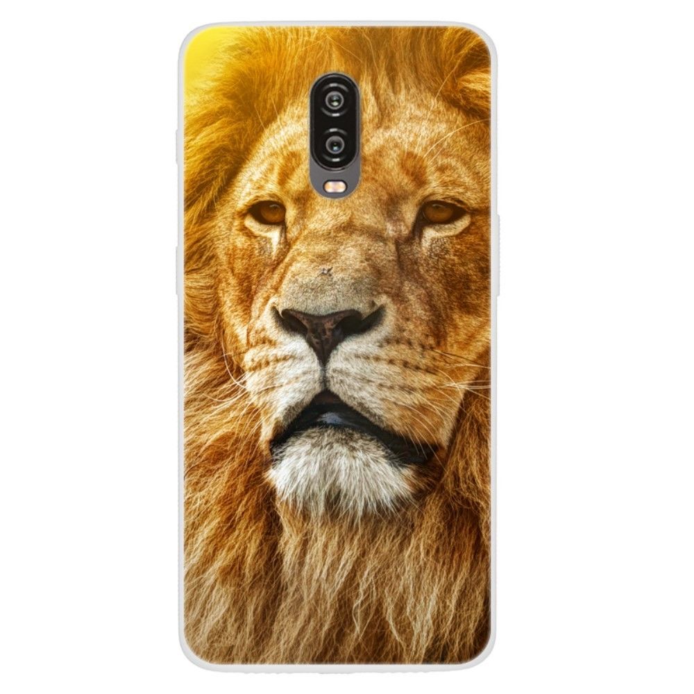 marque generique - Coque en TPU impression de motifs lion marron pour votre OnePlus 6T - Autres accessoires smartphone