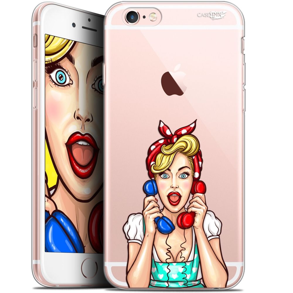 Caseink - Coque arrière Apple iPhone 6/6s (4.7 ) Gel HD [ Nouvelle Collection - Souple - Antichoc - Imprimé en France] Calling Girl - Coque, étui smartphone