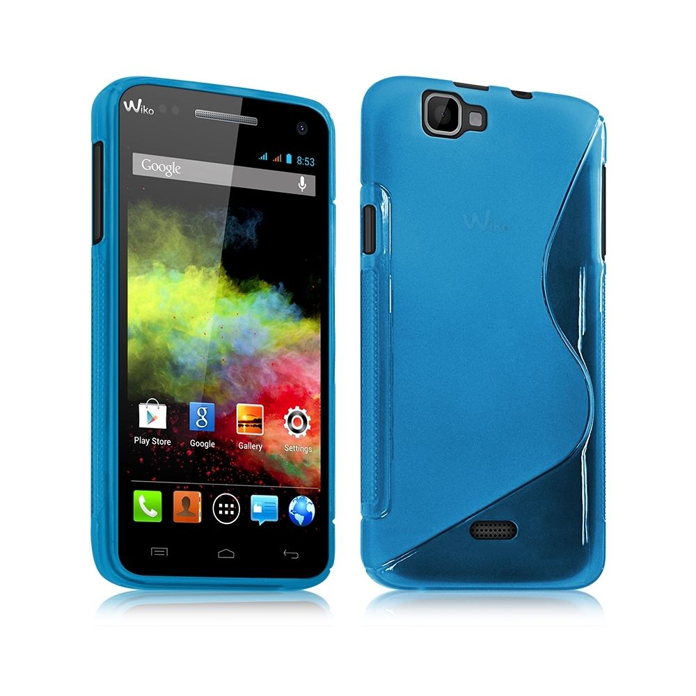 Karylax - Housse Etui Coque S-Line pour Wiko Rainbow couleur Bleu Turquoise + Film de Protection - Autres accessoires smartphone