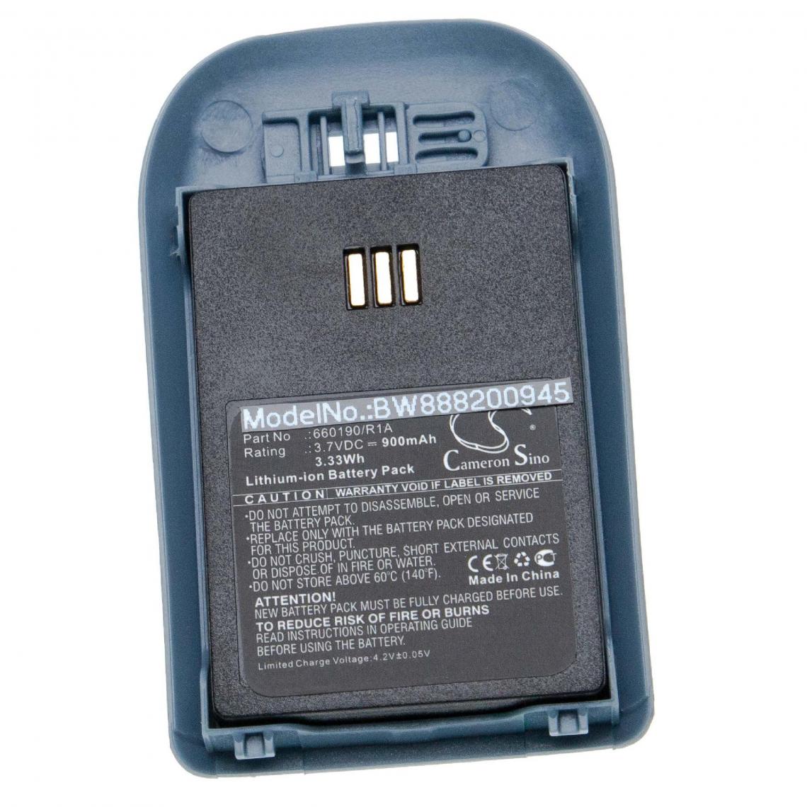 Vhbw - vhbw batterie compatible avec Innovaphone IP62, IP63 combiné téléphonique téléphone fixe (900mAh, 3.7V, Li-Ion) inkl. couvercle de fermeture - Batterie téléphone