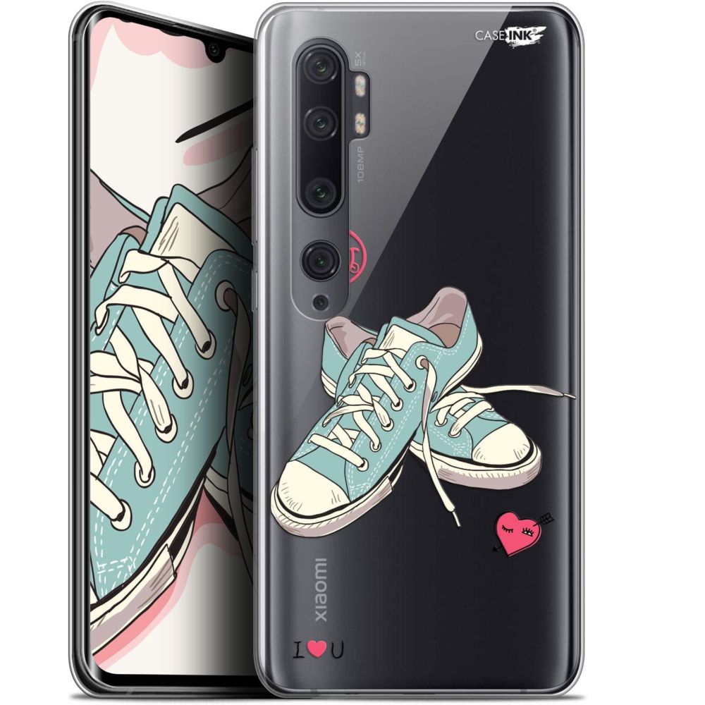 Caseink - Coque arrière Xiaomi Mi Note 10 / Pro (6.47 ) Gel HD [ Nouvelle Collection - Souple - Antichoc - Imprimé en France] Mes Sneakers d'Amour - Coque, étui smartphone