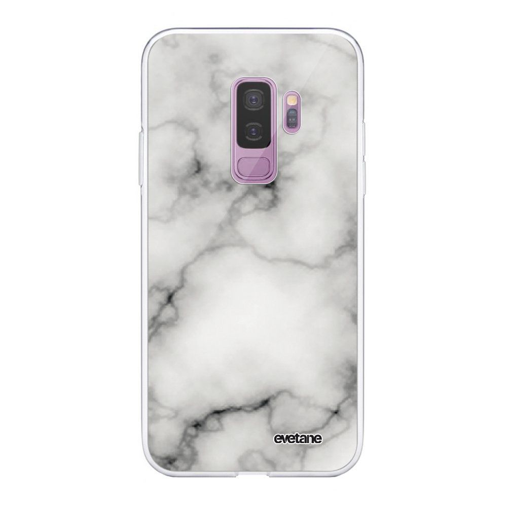 Evetane - Coque Samsung Galaxy S9 Plus souple transparente Marbre blanc Motif Ecriture Tendance Evetane. - Coque, étui smartphone