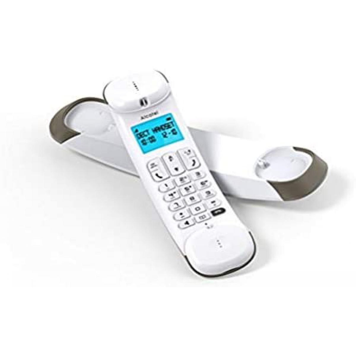 Alcatel - telephone sans Fil avec Répondeur intégré blanc noir - Téléphone fixe-répondeur