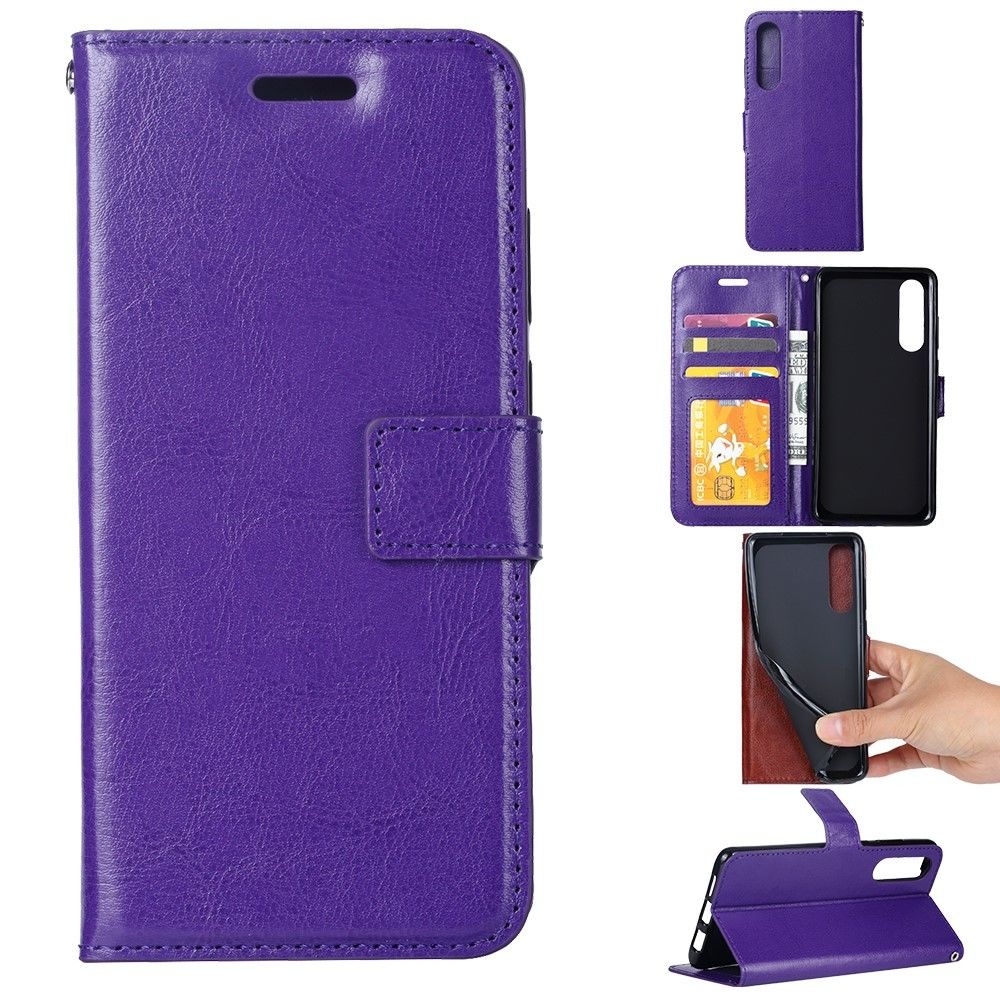 marque generique - Etui en PU avec support violet pour votre Huawei P30 - Autres accessoires smartphone