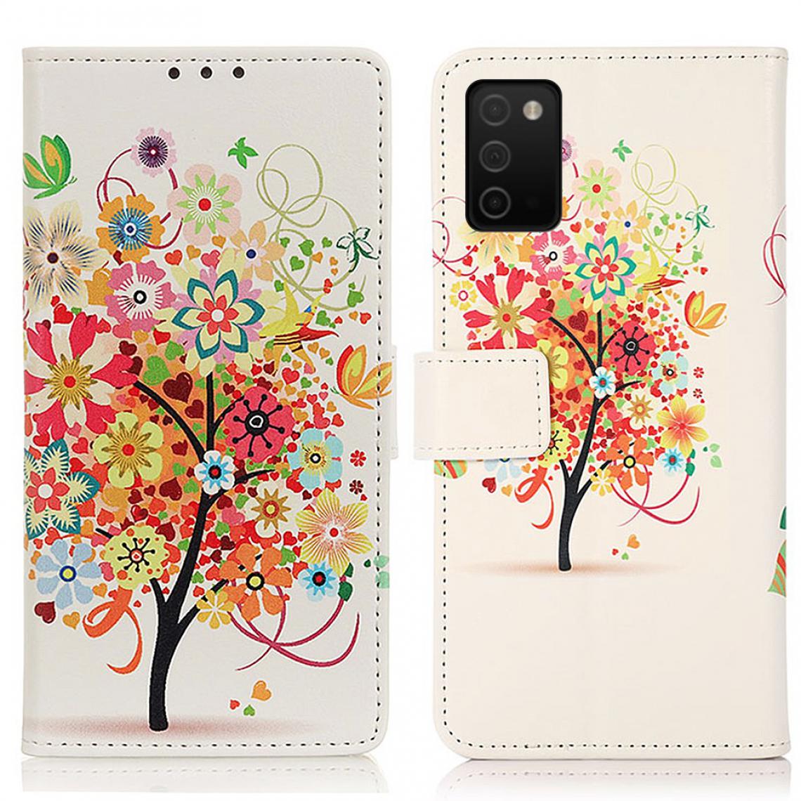 Other - Etui en PU Impression de motifs avec support Arbre en fleurs pour votre Samsung Galaxy A03s - Coque, étui smartphone