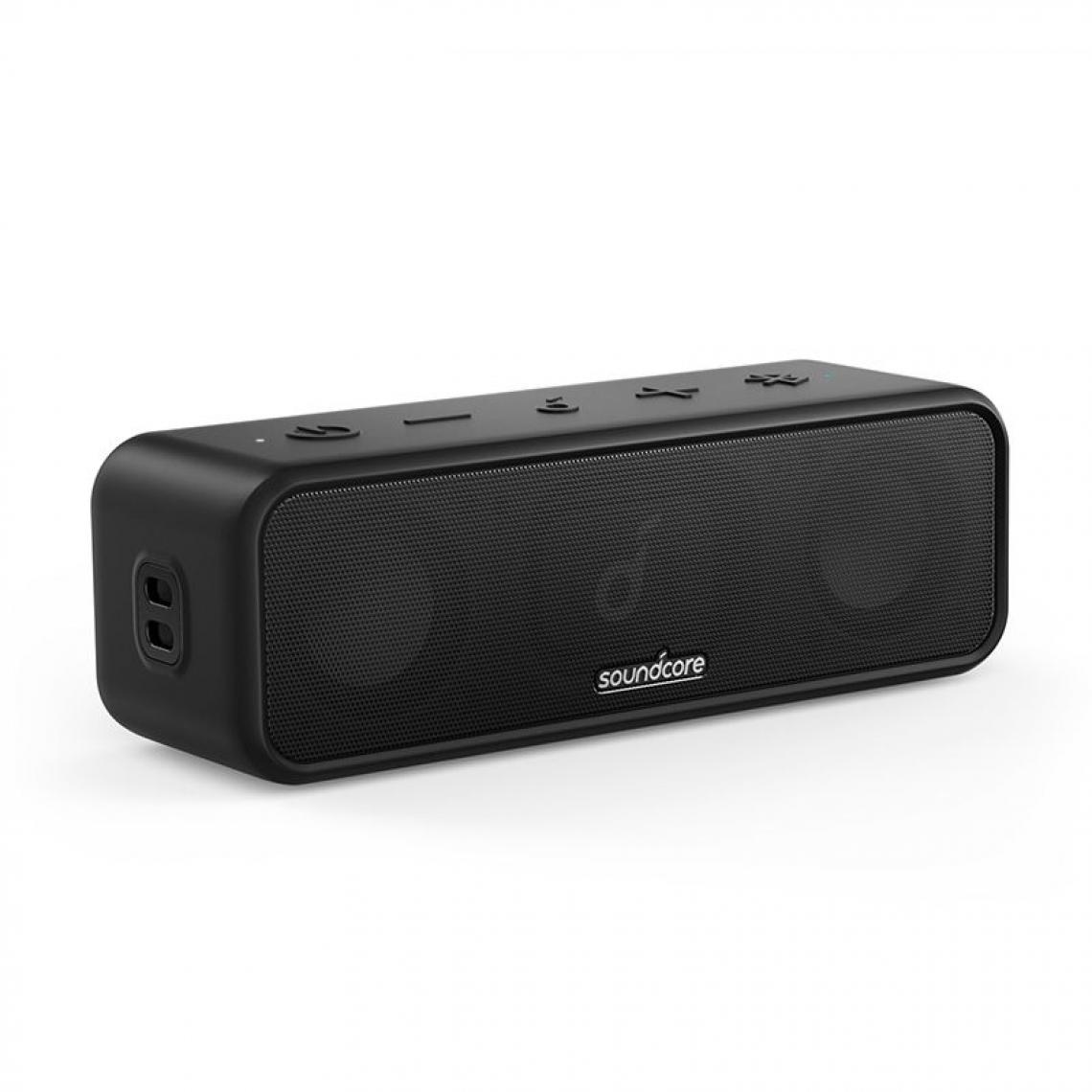 Generic - Enceinte Portable Anker  Soundcore3 , avec son stéréo Sans fil et Connecté avec Bluetooth, autonomie de 24H ,  IPX7 étanche, compatible avec Android, iPhone, et Ordinateur  Portable   16.5 * 5.4 * 4.5 cm - Noir  - Hauts-parleurs