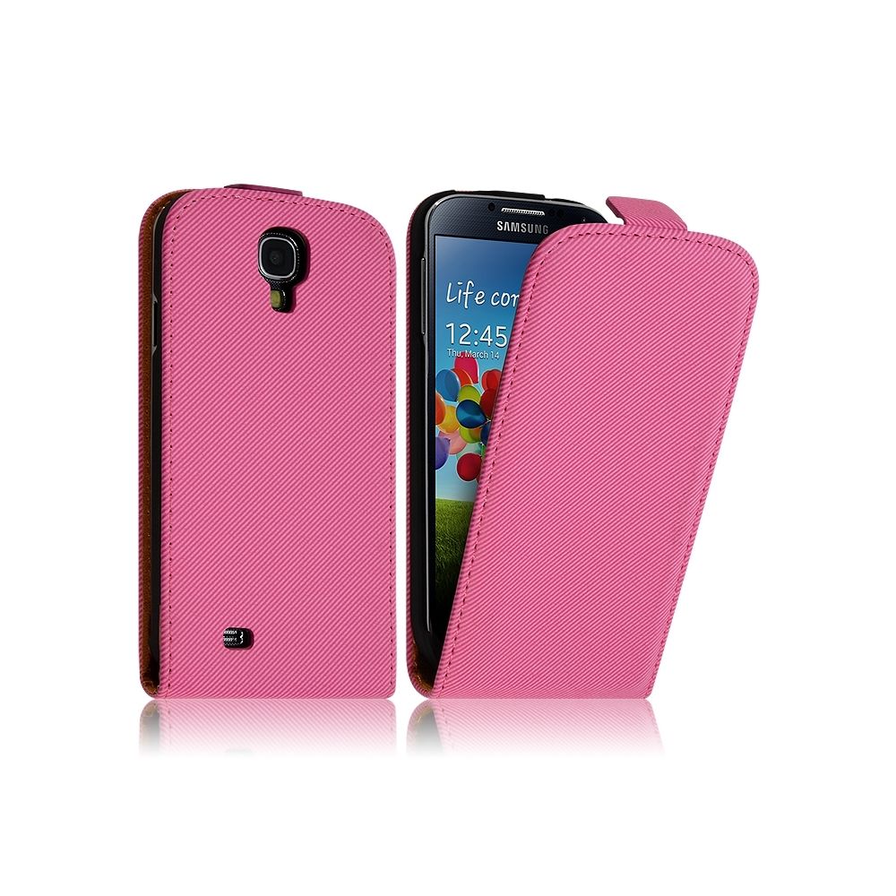 Karylax - Housse Coque Etui Motif Rayure pour Samsung Galaxy S4 couleur rose fushia - Autres accessoires smartphone